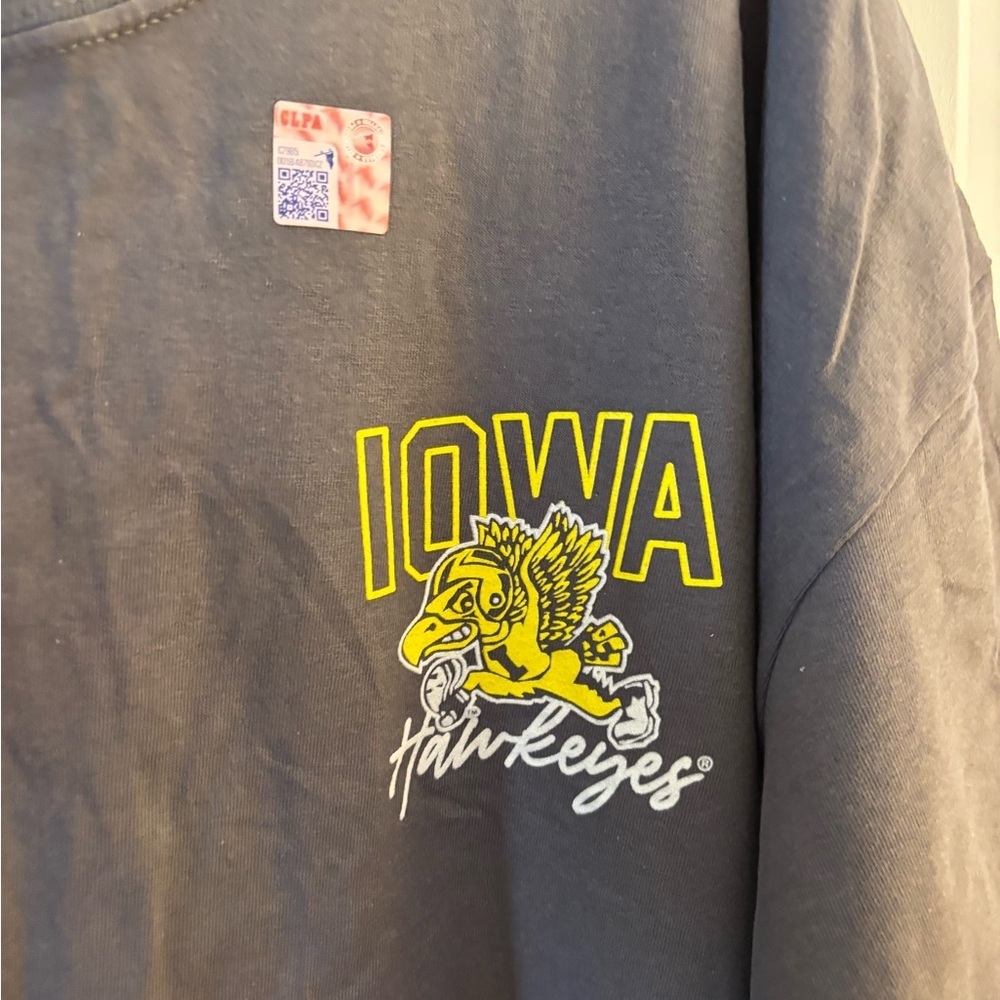 Mens Gray Iowa Hawkeyes T-Shirt Sz 3XT - Picture 3 of 6